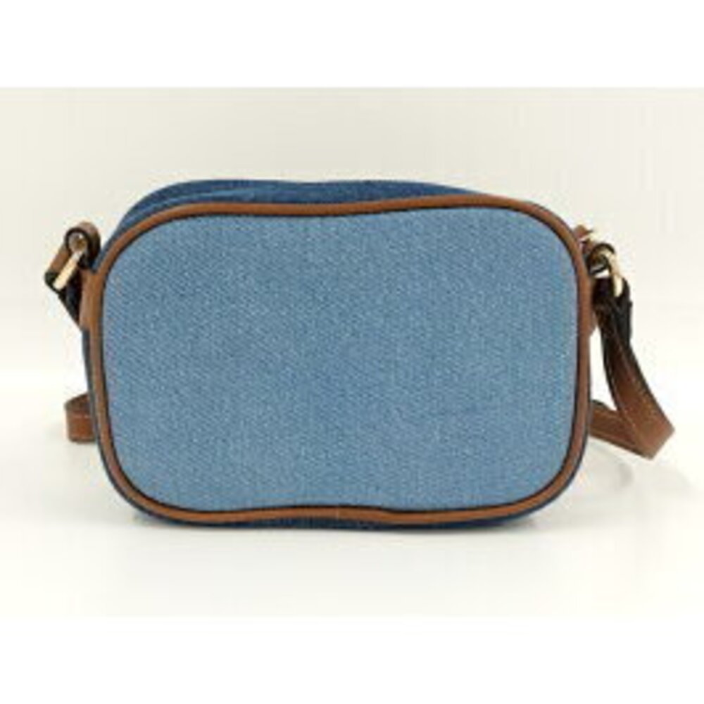 Chloe Shoulder Bag Leather Denim Blue Brown - Picture 2 of 8